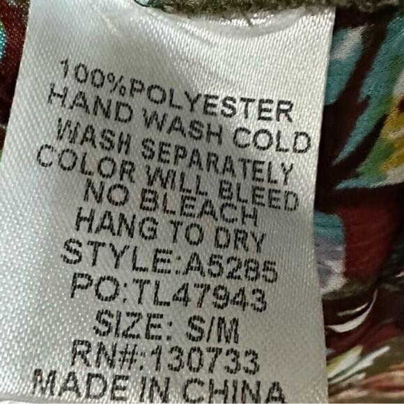 UMGEE FLORAL KIMONO DUSTER SZ S/M OLIVE MUTICOLOR - Picture 15 of 16